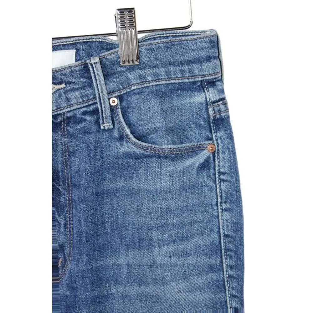 Mother Superior Womens Cropped High Rise Jeans Blue Cotton Size 25